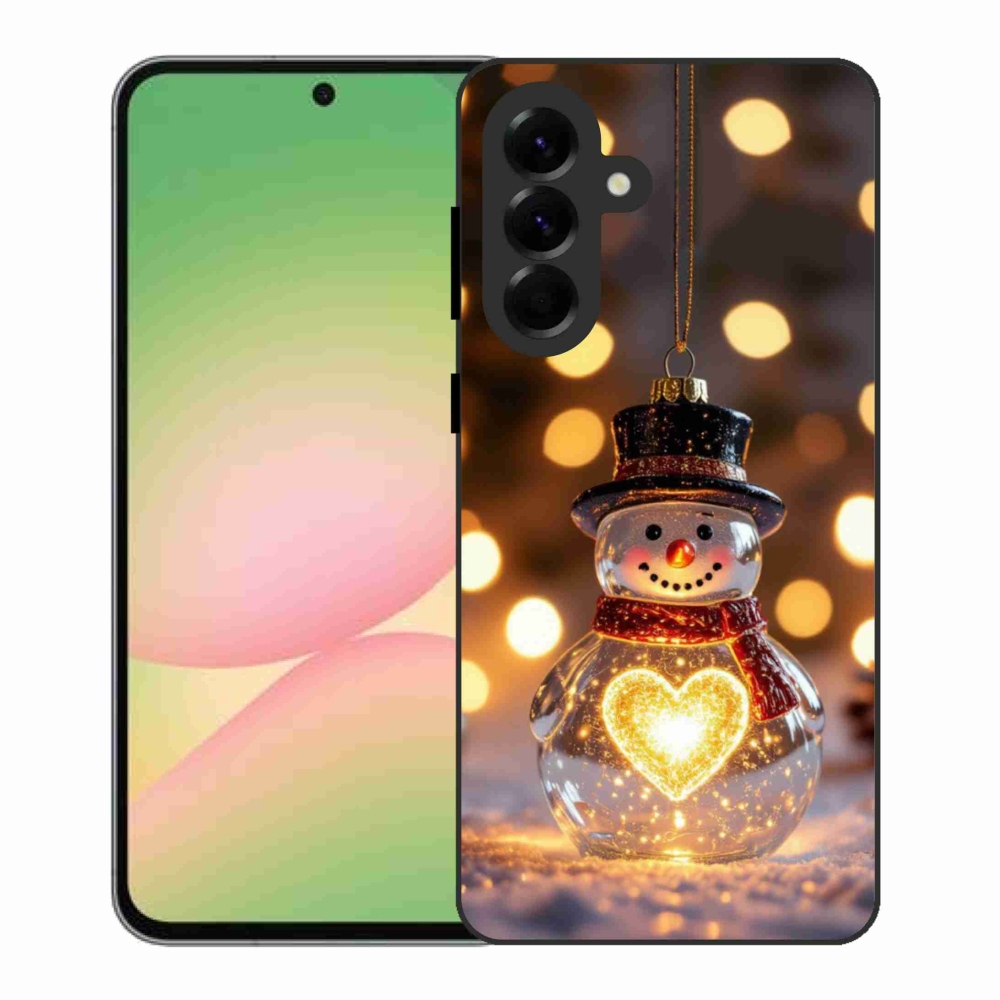 Gélový kryt mmCase na Samsung Galaxy A56 5G - svietiaci vianočný snehuliak