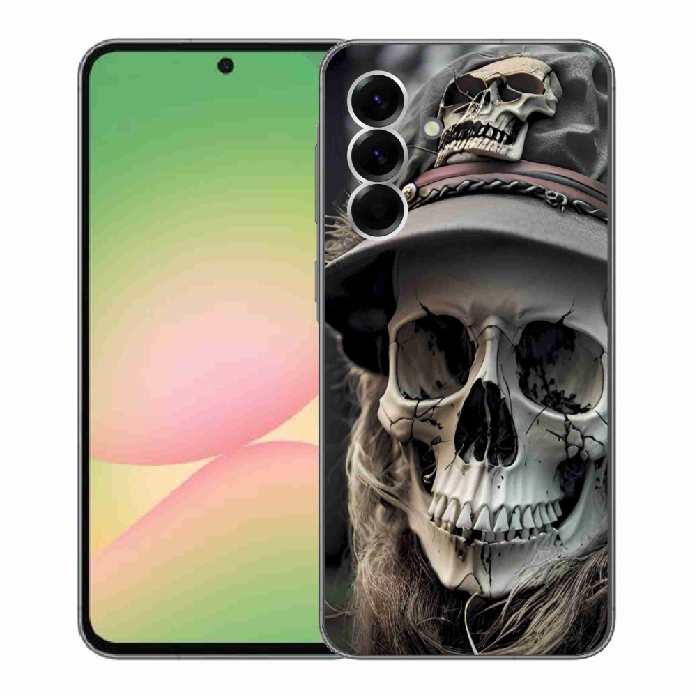 Gélový kryt mmCase na Samsung Galaxy A56 5G - temná lebka