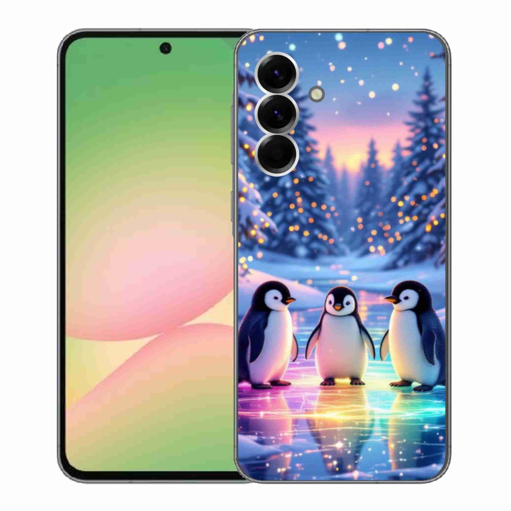 Gélový kryt mmCase na Samsung Galaxy A56 5G - tučniaky