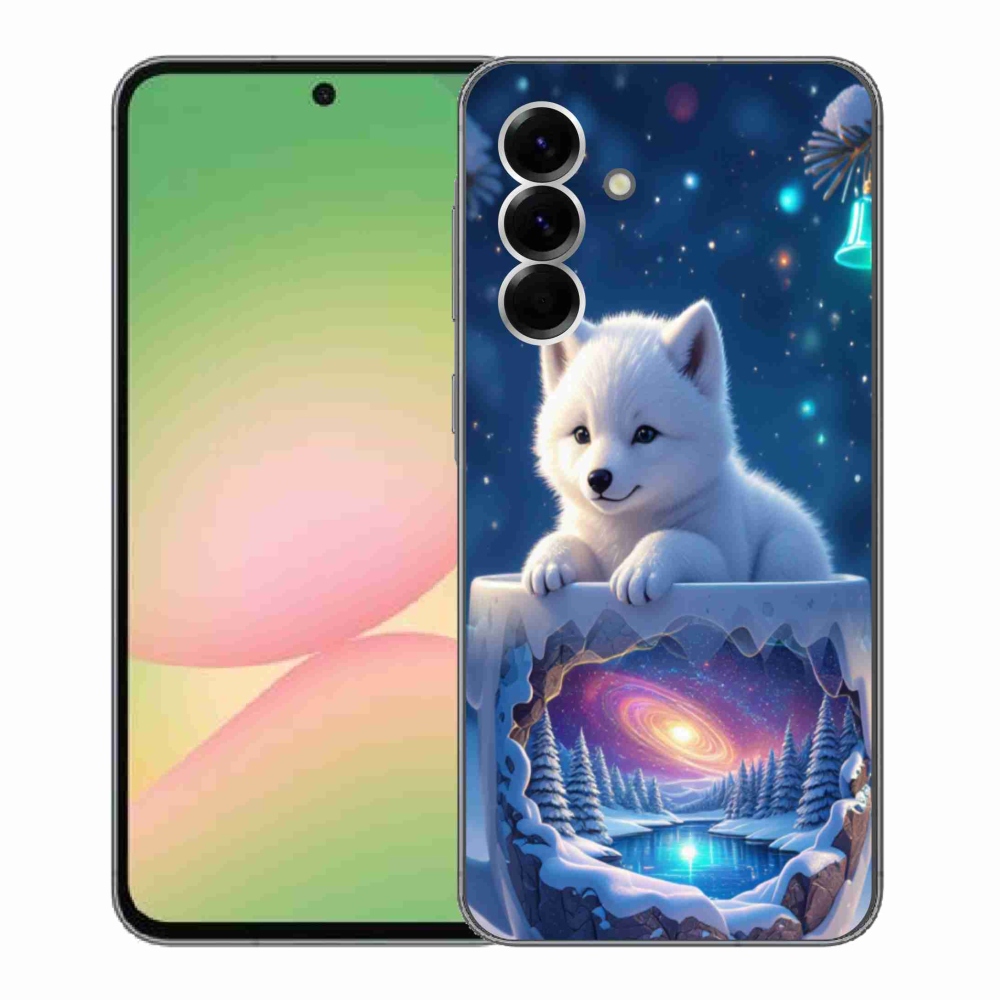 Gélový kryt mmCase na Samsung Galaxy A56 5G - vianočné šteňa