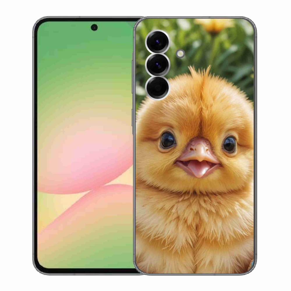 Gélový kryt mmCase na Samsung Galaxy A56 5G - veselé kuriatko