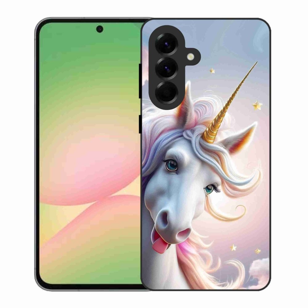 Gélový kryt mmCase na Samsung Galaxy A56 5G - veselý jednorožec