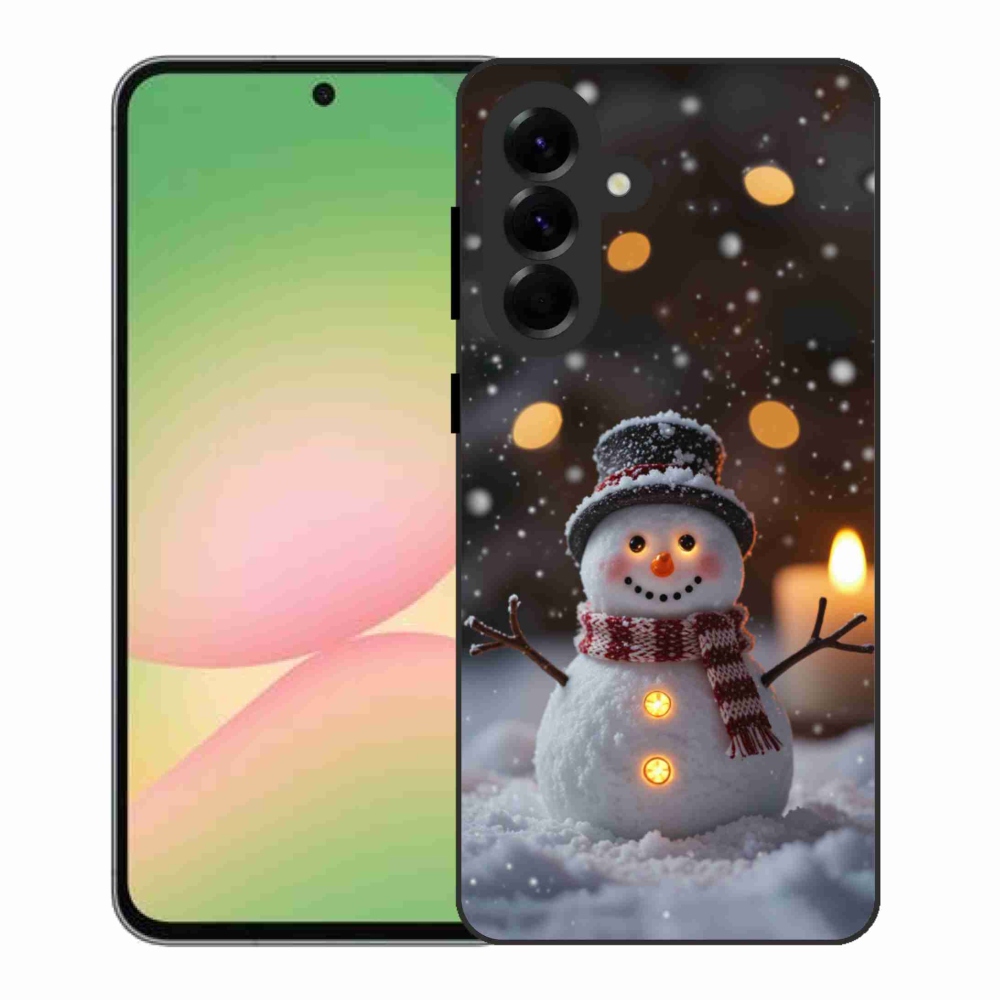 Gélový kryt mmCase na Samsung Galaxy A56 5G - veselý snehuliak