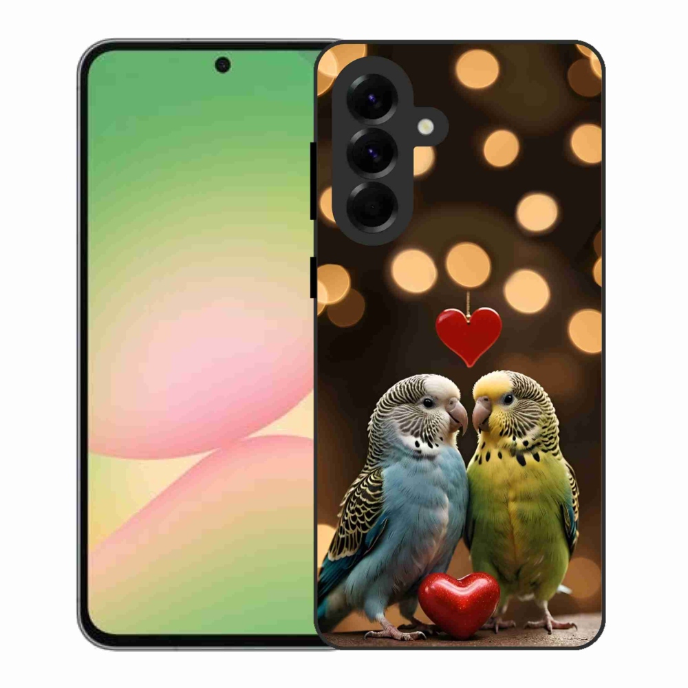 Gélový kryt mmCase na Samsung Galaxy A56 5G - zamilovaní papagáje