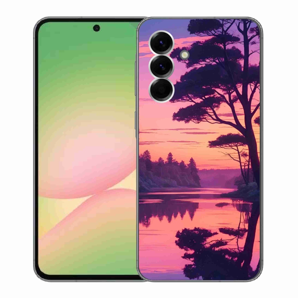 Gélový kryt mmCase na Samsung Galaxy A56 5G - západ slnka nad jazerom