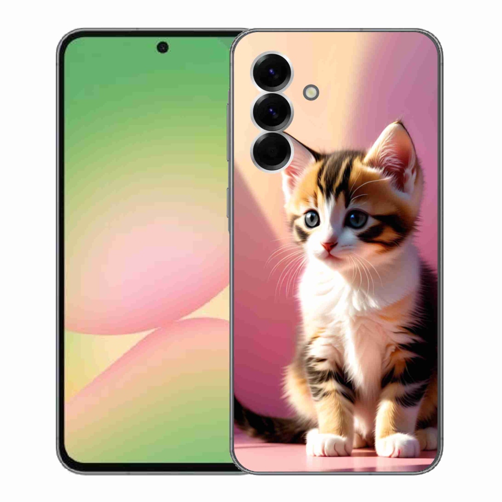 Gélový kryt mmCase na Samsung Galaxy A56 5G - zvedavé mačiatko 2