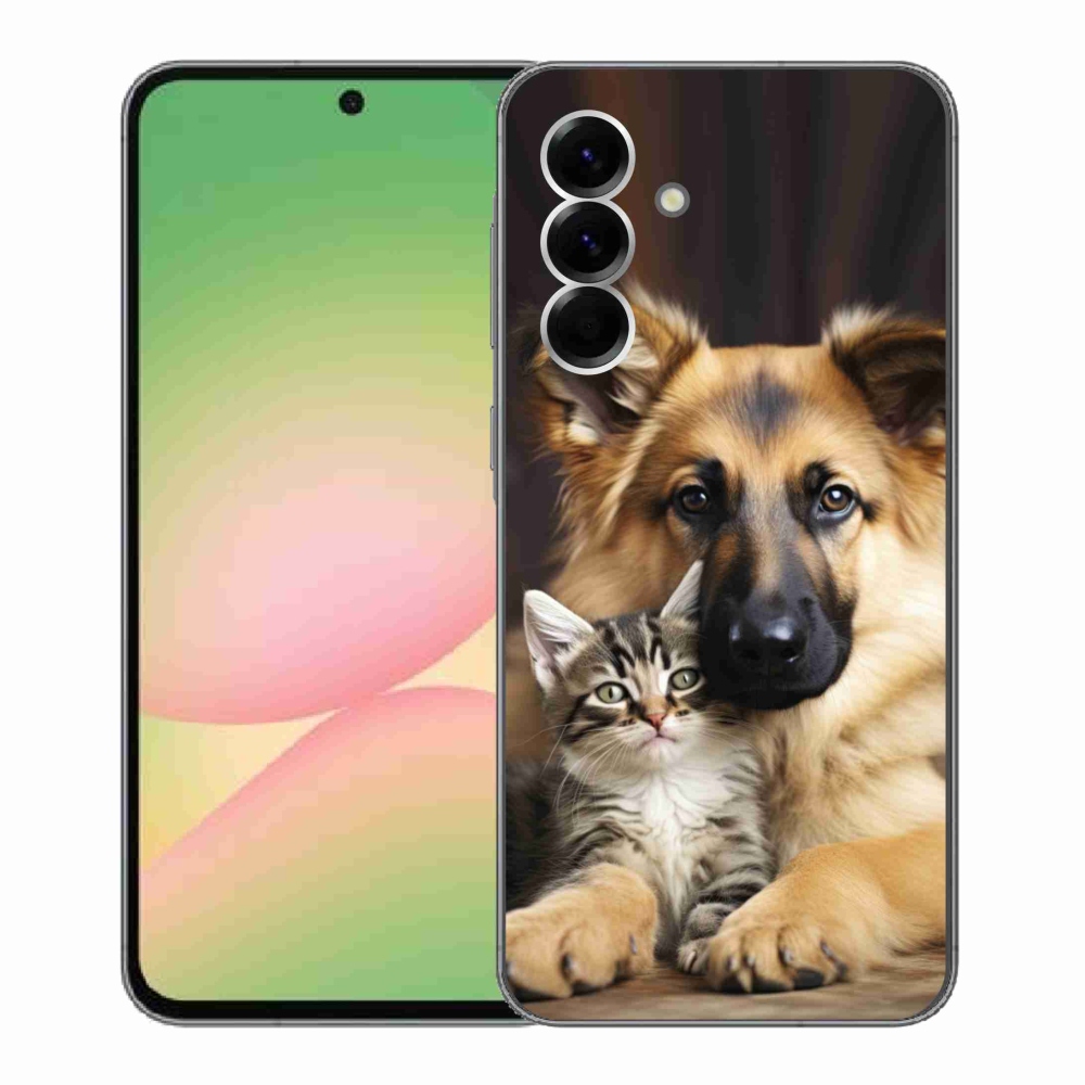 Gélový kryt mmCase na Samsung Galaxy A56 5G - zvieracie priateľstvo