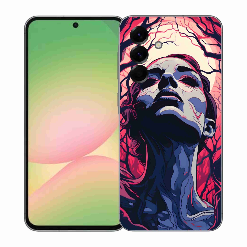 Gélový kryt mmCase na Samsung Galaxy A57 5G - abstraktná tvár