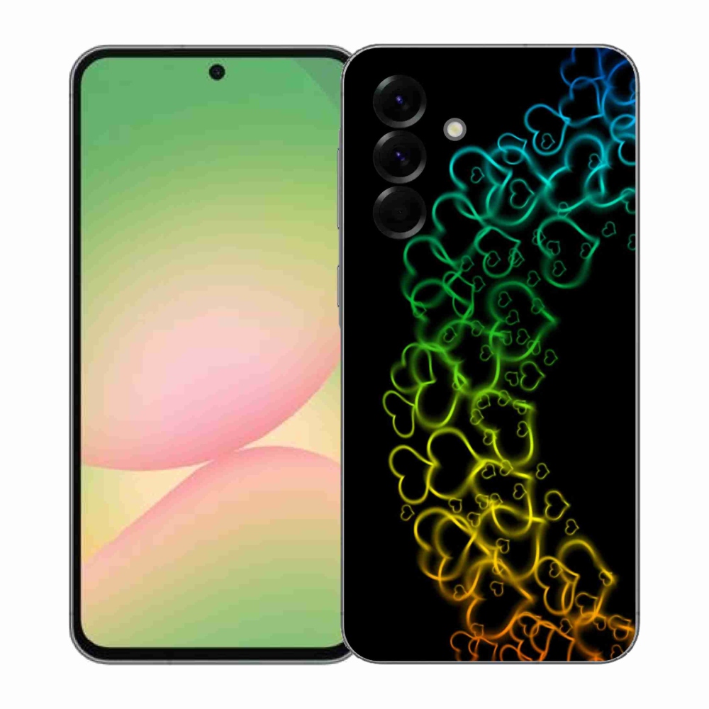 Gélový kryt mmCase na Samsung Galaxy A57 5G - farebné srdiečka