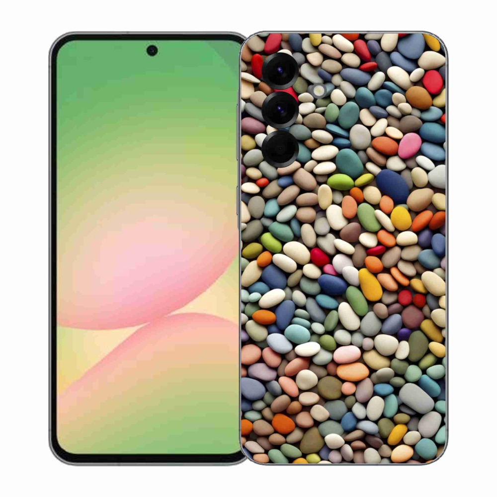 Gélový kryt mmCase na Samsung Galaxy A57 5G - farebné kamienky 2