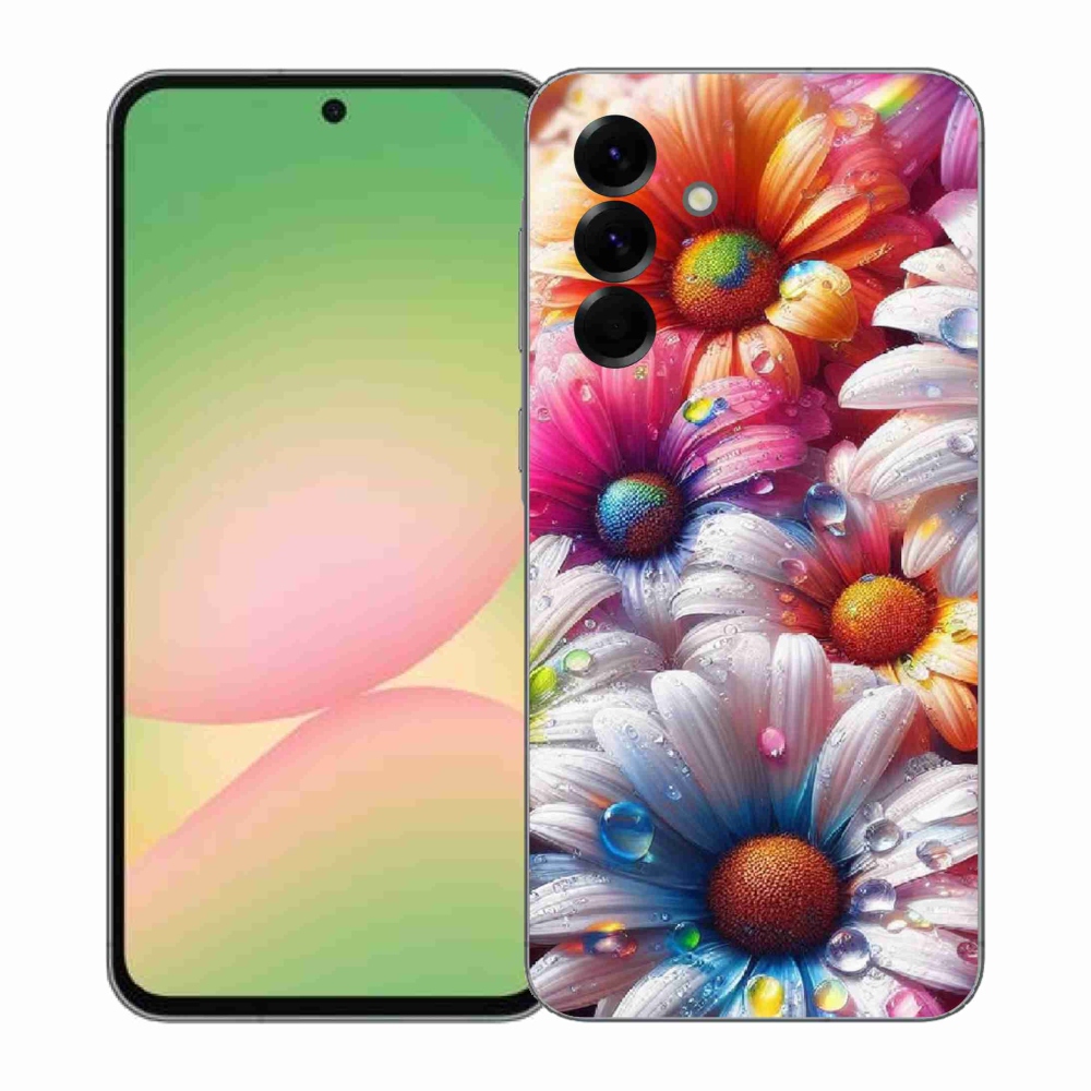 Gélový kryt mmCase na Samsung Galaxy A57 5G - farebné margaréty