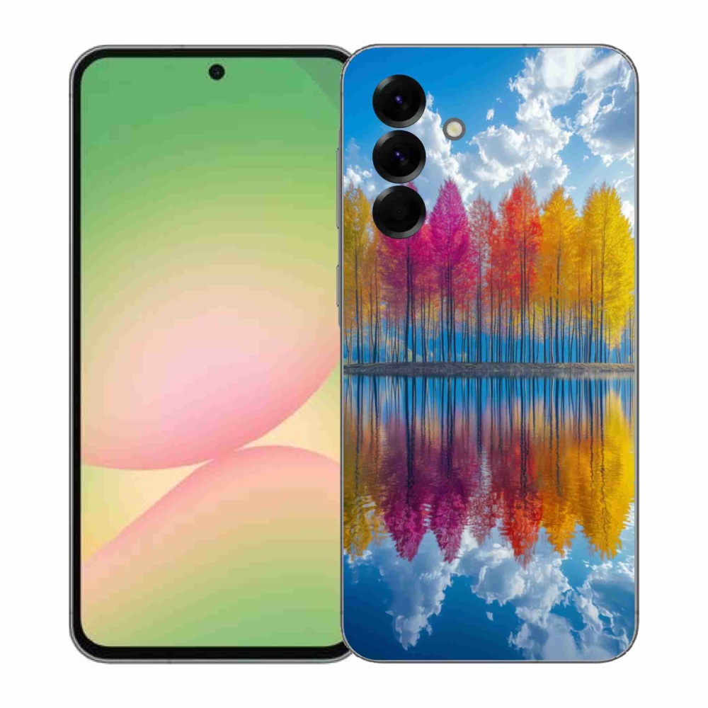 Gélový kryt mmCase na Samsung Galaxy A57 5G - farebné stromy