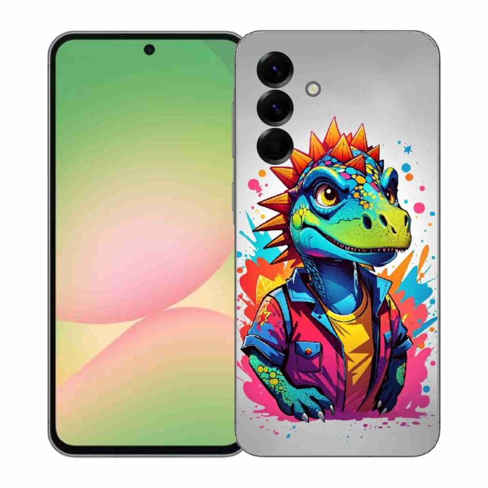 Gélový kryt mmCase na Samsung Galaxy A57 5G - farebný dinosaurus