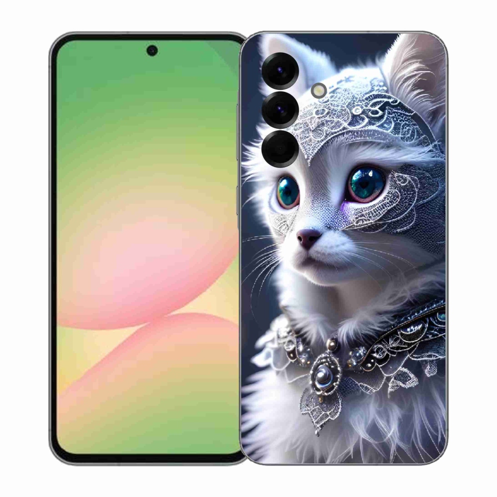 Gélový kryt mmCase na Samsung Galaxy A57 5G - biela mačka