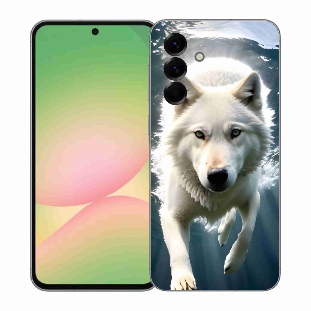 Gélový kryt mmCase na Samsung Galaxy A57 5G - biely vlk
