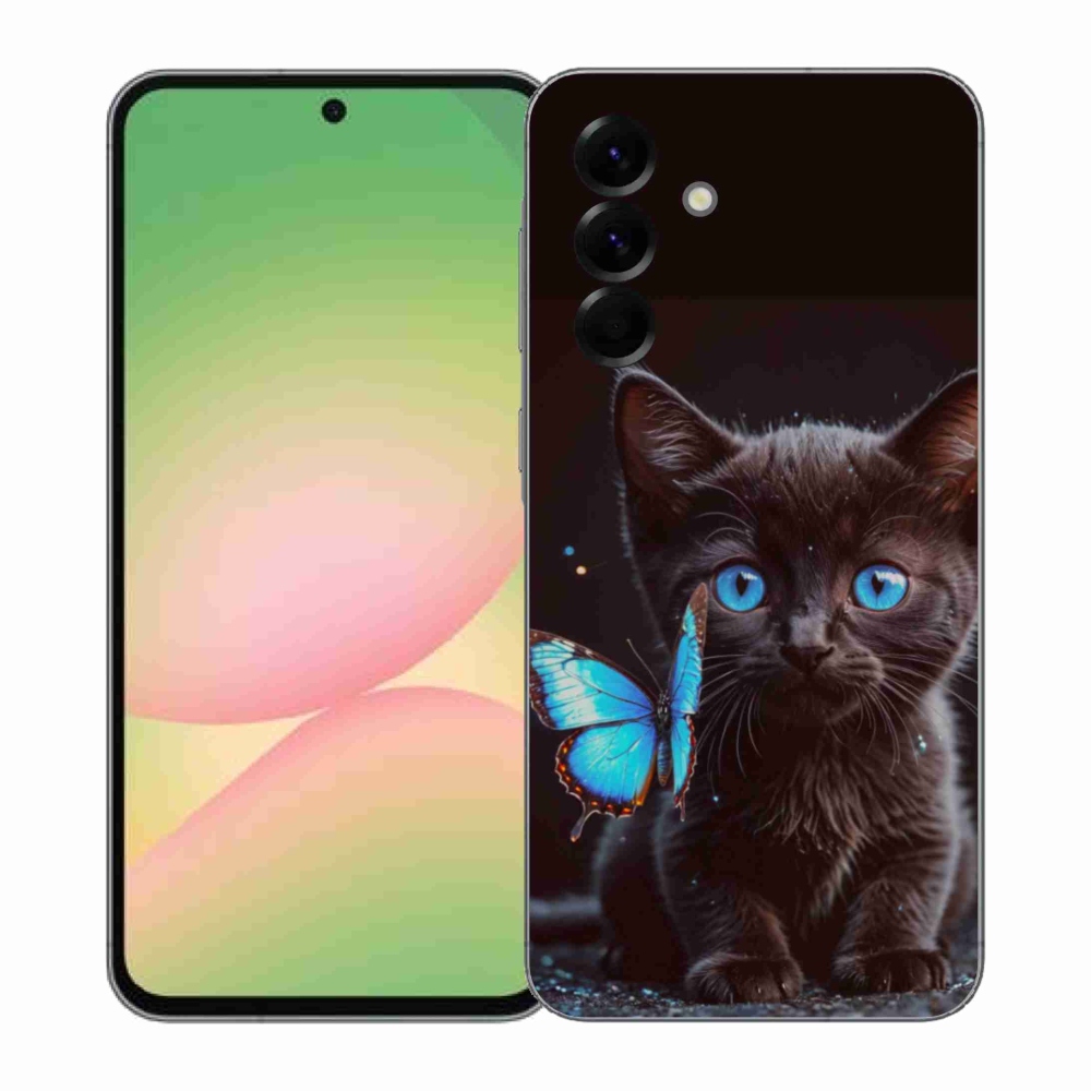 Gélový kryt mmCase na Samsung Galaxy A57 5G - čierne mačiatko 3