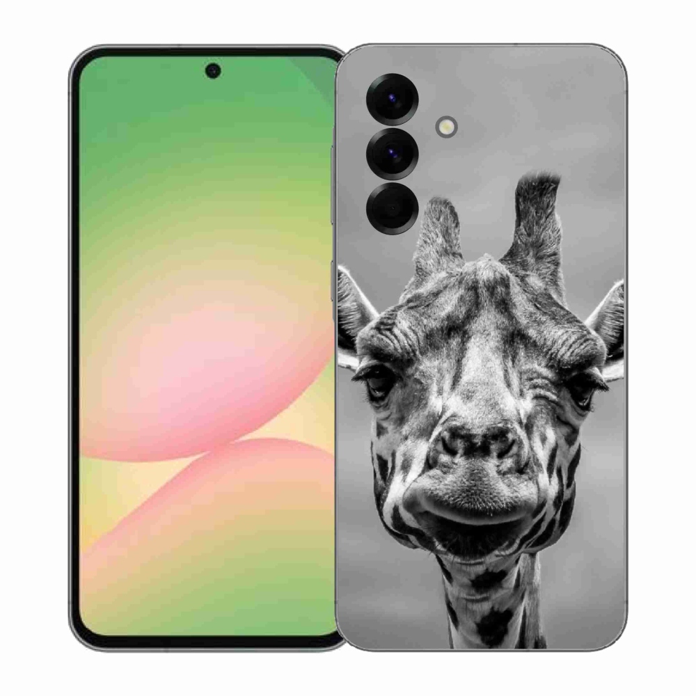 Gélový kryt mmCase na Samsung Galaxy A57 5G - čiernobiela žirafa