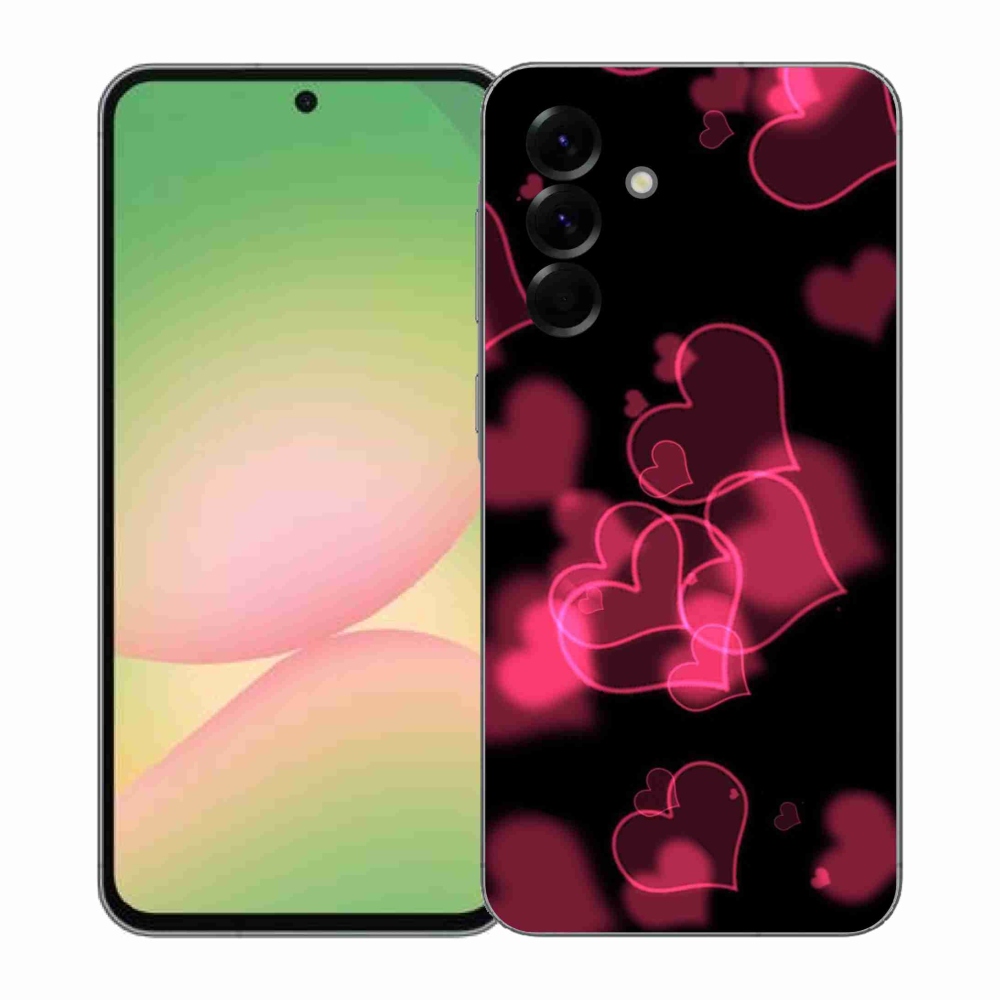 Gélový kryt mmCase na Samsung Galaxy A57 5G - červená srdiečka