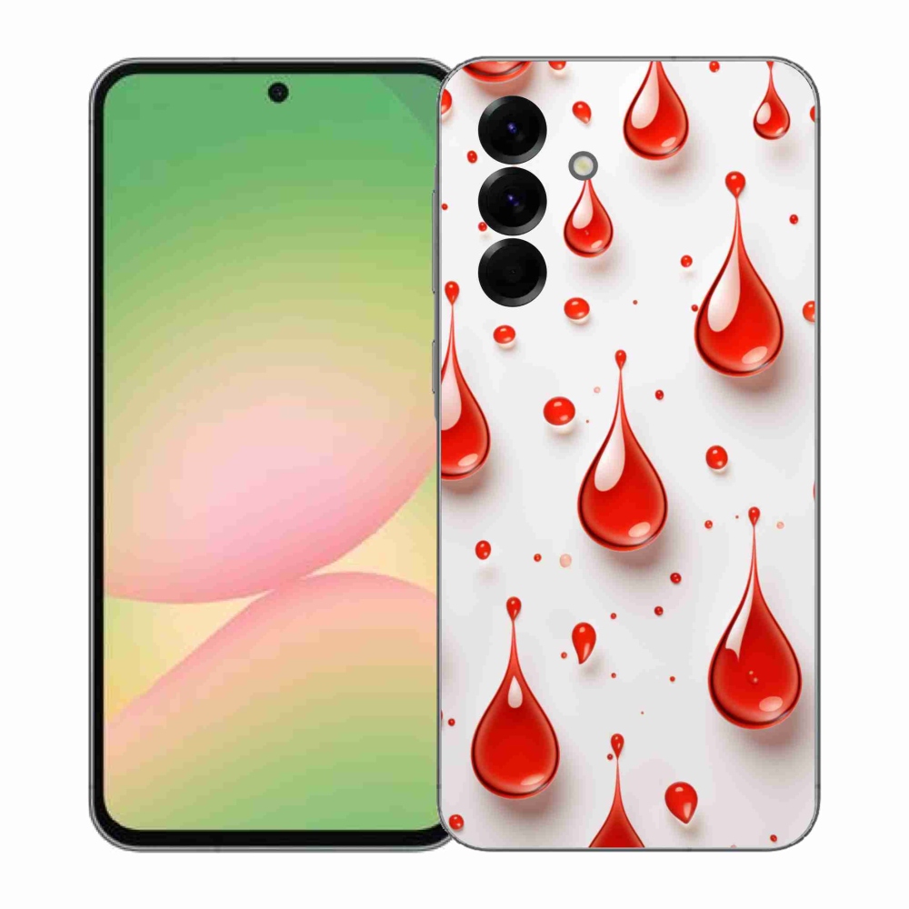 Gélový kryt mmCase na Samsung Galaxy A57 5G - červené kvapky