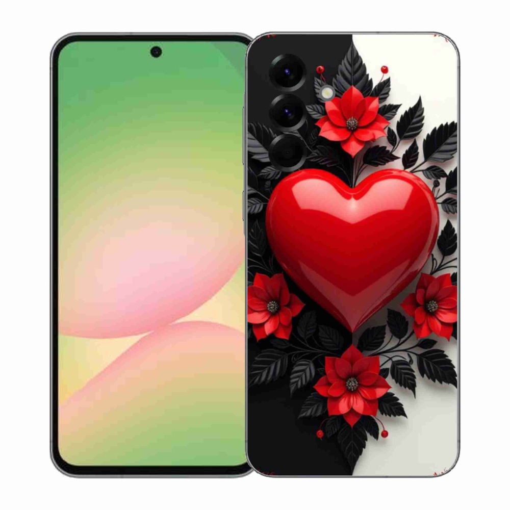 Gélový kryt mmCase na Samsung Galaxy A57 5G - červené srdce