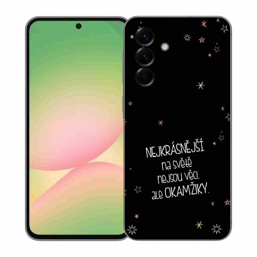 Gélový kryt mmCase na Samsung Galaxy A57 5G - citát 4 čierne pozadie