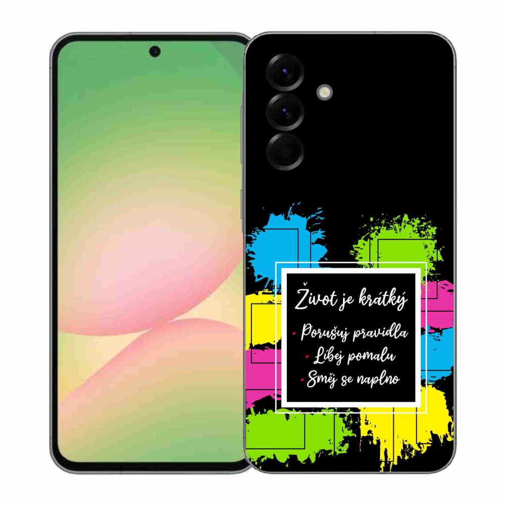 Gélový kryt mmCase na Samsung Galaxy A57 5G - citát 5 čierne pozadie