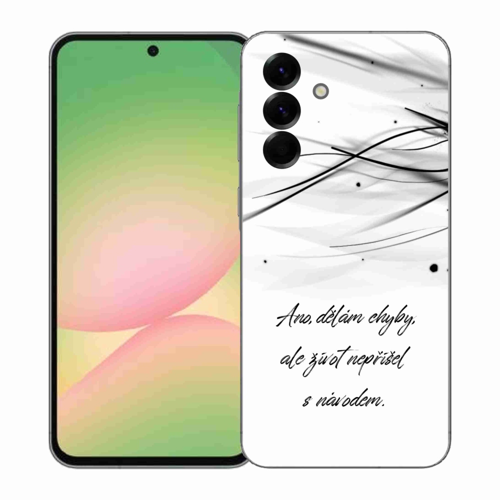 Gélový kryt mmCase na Samsung Galaxy A57 5G - citát biele pozadie