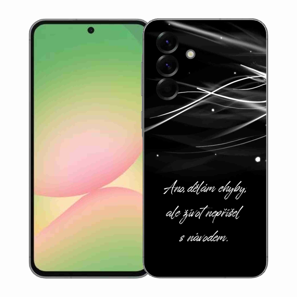 Gélový kryt mmCase na Samsung Galaxy A57 5G - citát čierne pozadie