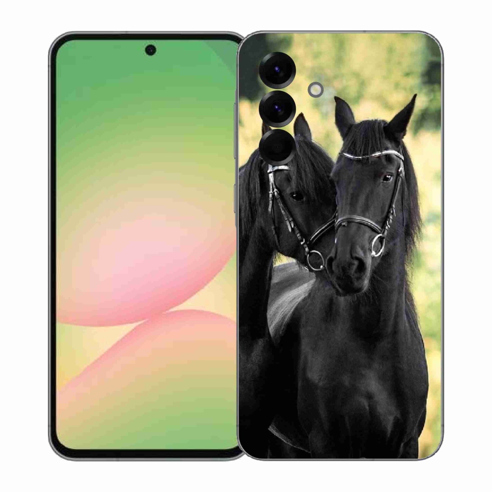 Gélový kryt mmCase na Samsung Galaxy A57 5G - dva čierne kone