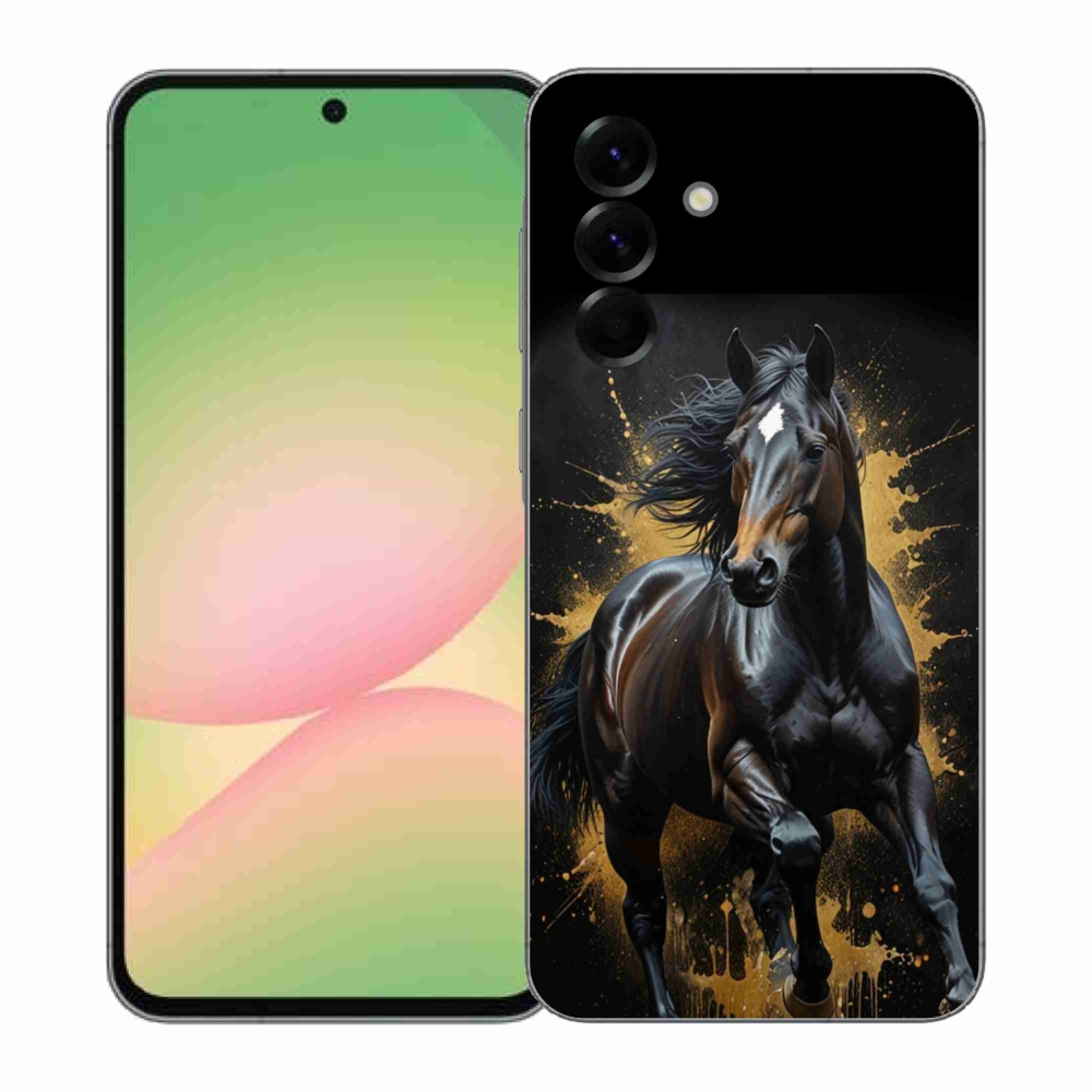 Gélový kryt mmCase na Samsung Galaxy A57 5G - elegantný čierny žrebec