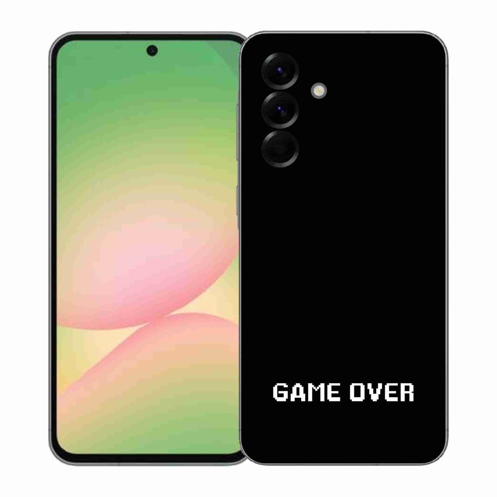 Gélový kryt mmCase na Samsung Galaxy A57 5G - game over čierne pozadie