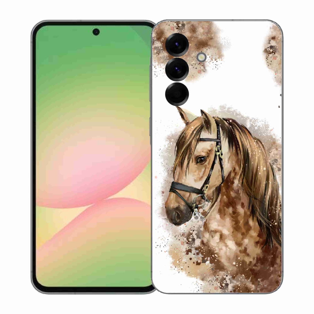 Gélový kryt mmCase na Samsung Galaxy A57 5G - hnedý kreslený kôň