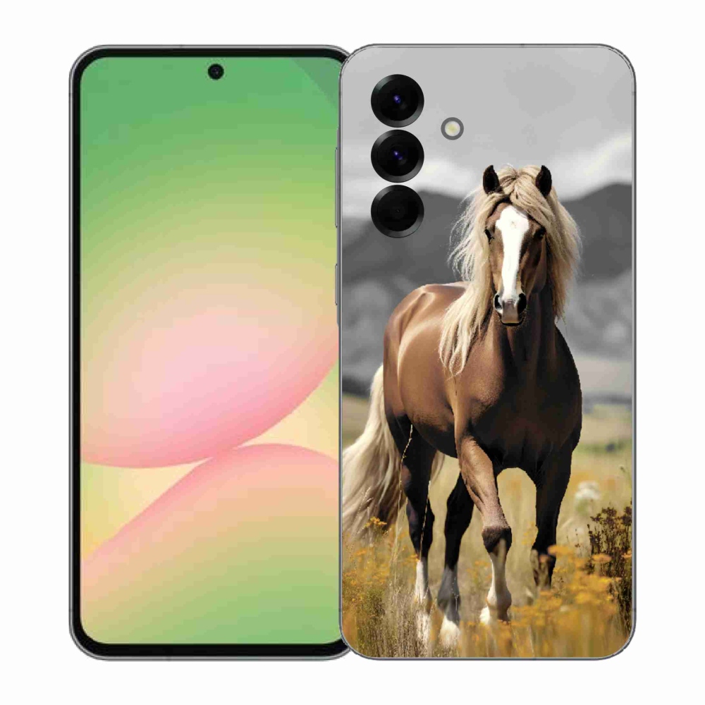 Gélový kryt mmCase na Samsung Galaxy A57 5G - hnedý kôň 1