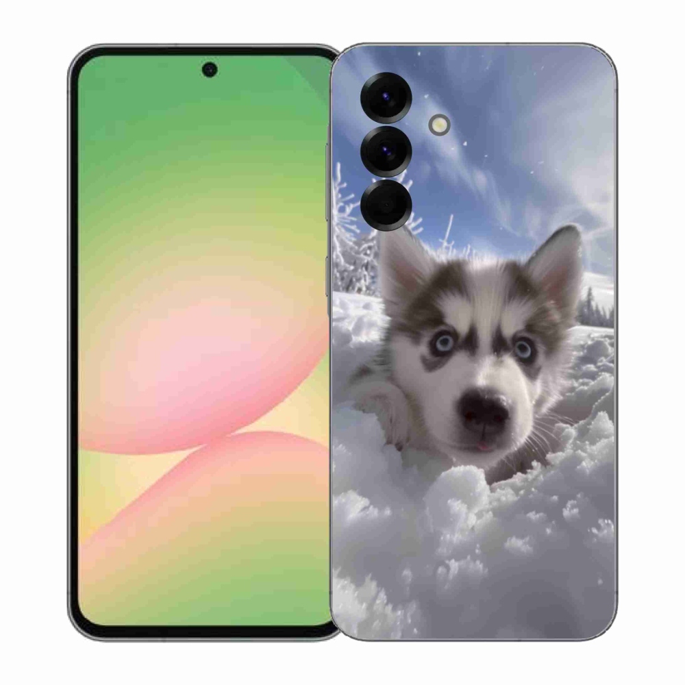 Gélový kryt mmCase na Samsung Galaxy A57 5G - husky v snehu