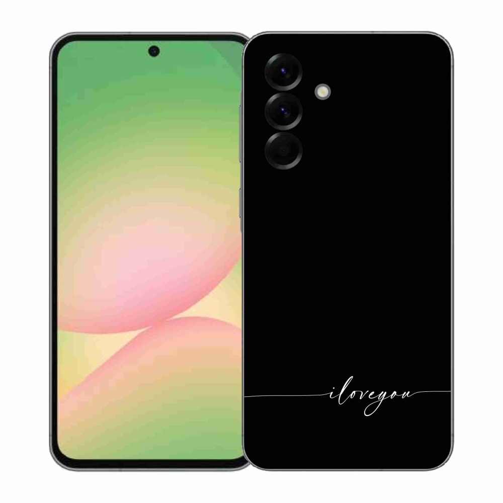 Gélový kryt mmCase na Samsung Galaxy A57 5G - I love you čierne pozadie