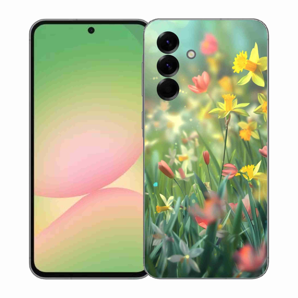 Gélový kryt mmCase na Samsung Galaxy A57 5G - jarné kvety