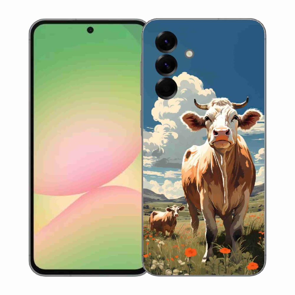 Gélový kryt mmCase na Samsung Galaxy A57 5G - kravy na lúke