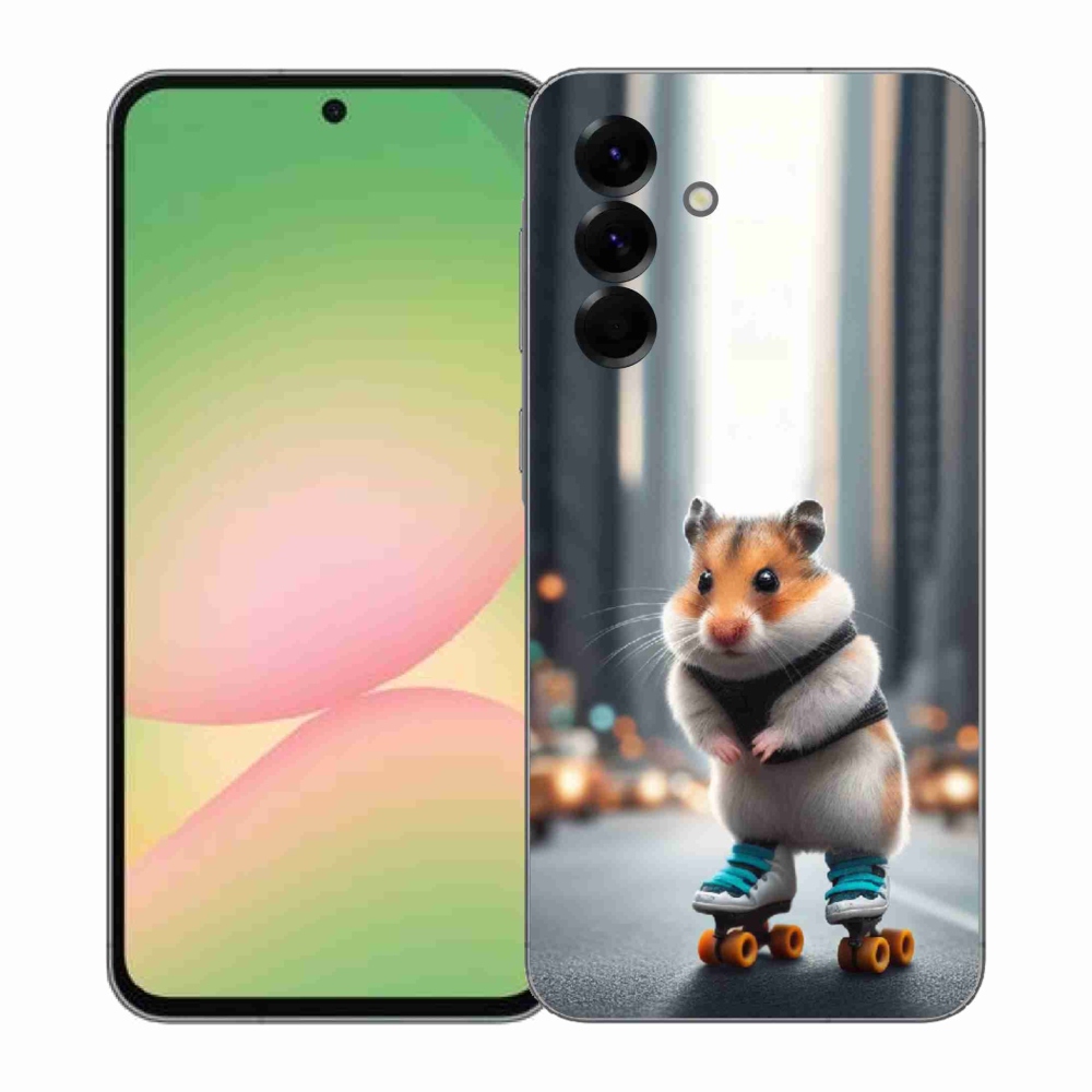 Gélový kryt mmCase na Samsung Galaxy A57 5G - škrečok na korčuliach