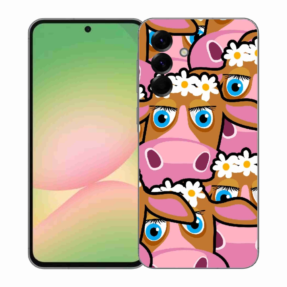 Gélový kryt mmCase na Samsung Galaxy A57 5G - kreslené kravičky