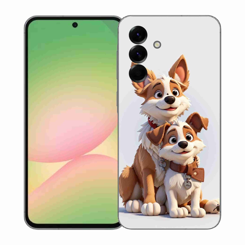 Gélový kryt mmCase na Samsung Galaxy A57 5G - kreslenie psy