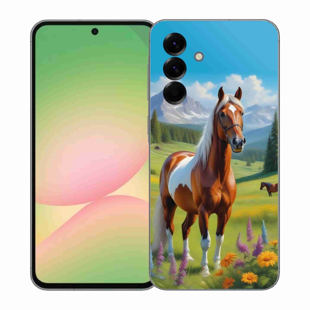 Gélový kryt mmCase na Samsung Galaxy A57 5G - kôň na lúke
