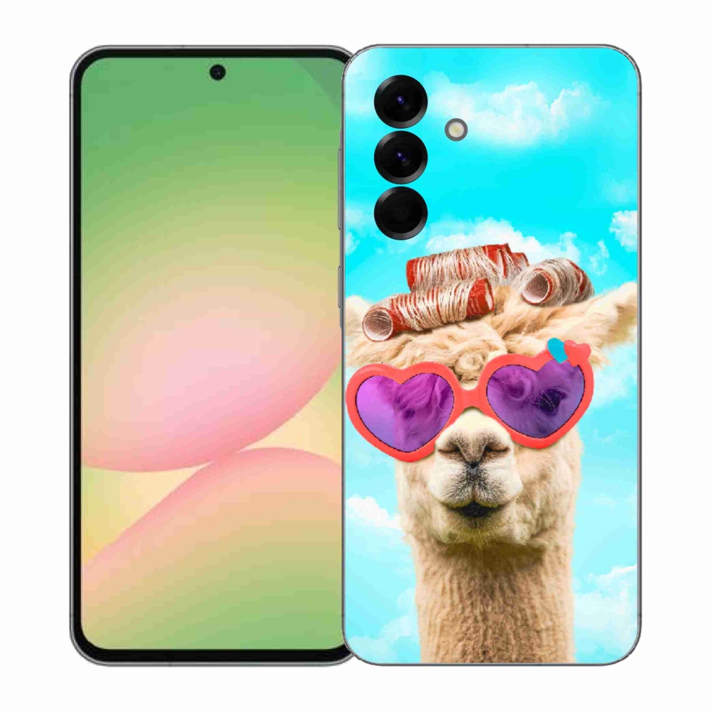 Gélový kryt mmCase na Samsung Galaxy A57 5G - lama s okuliarmi