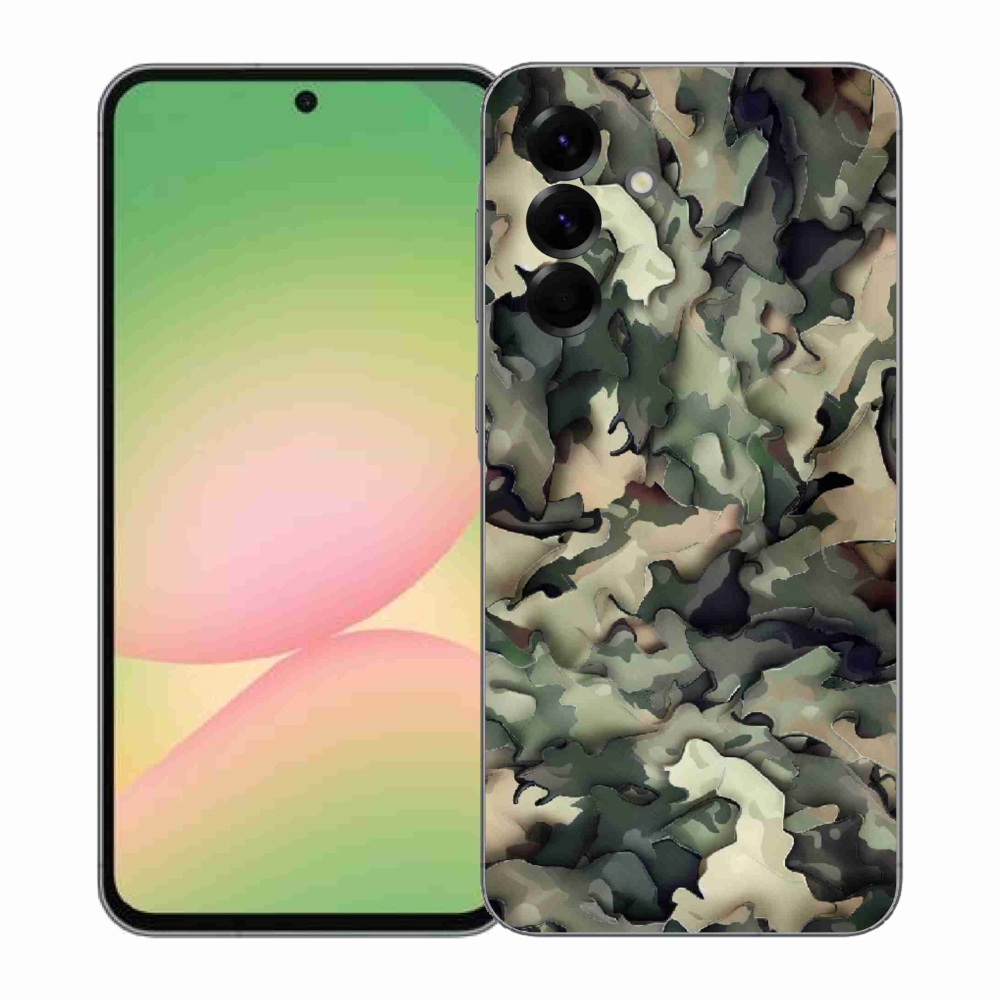 Gélový kryt mmCase na Samsung Galaxy A57 5G - maskáčový vzor 9