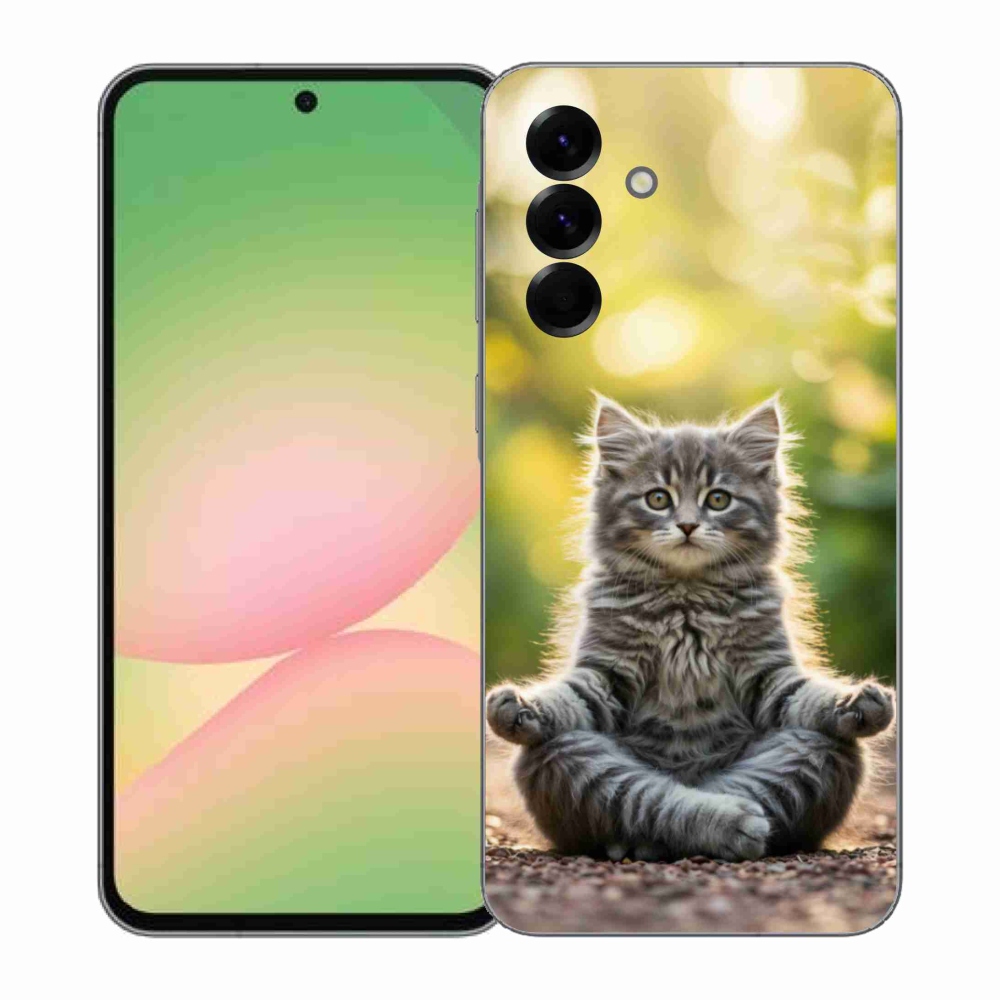 Gélový kryt mmCase na Samsung Galaxy A57 5G - meditujúce mačiatko