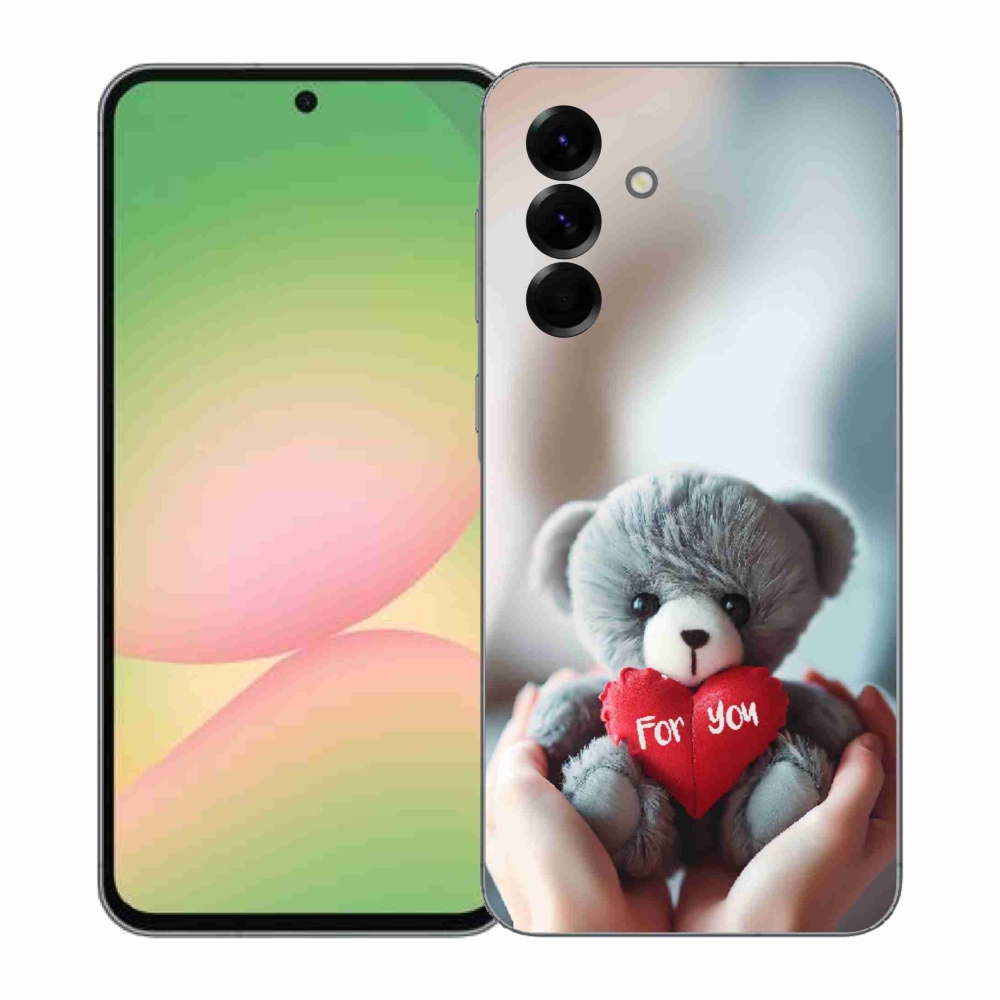 Gélový kryt mmCase na Samsung Galaxy A57 5G - medvedík pre zamilovaných