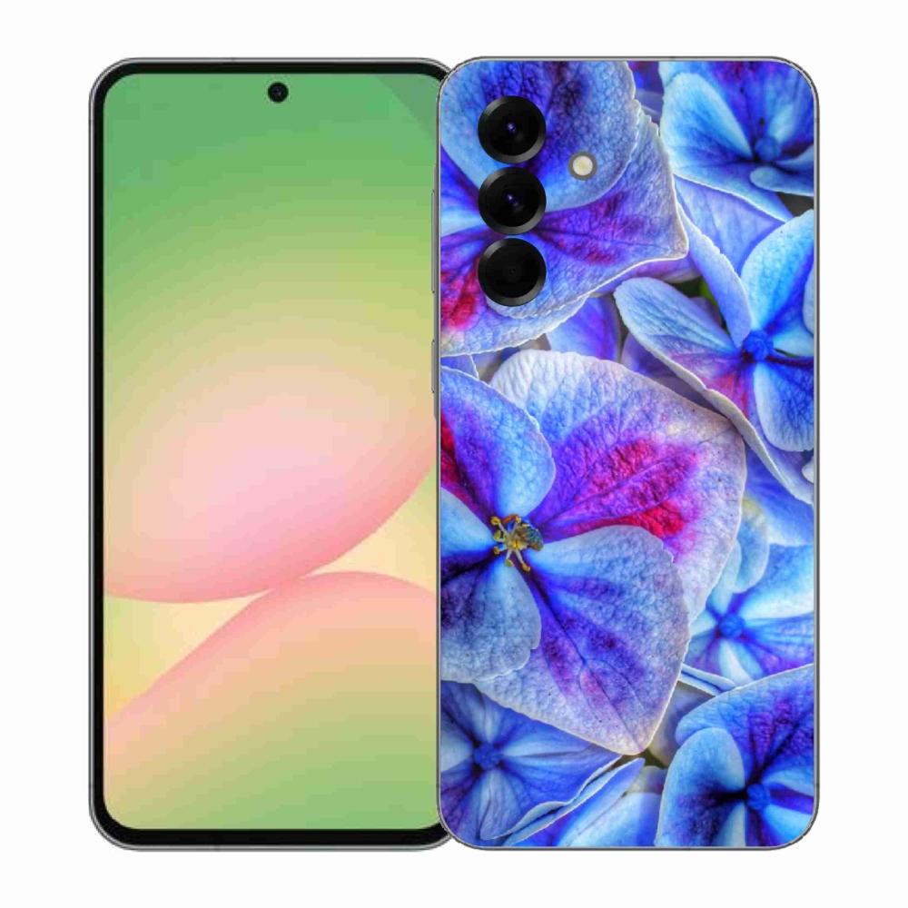 Gélový kryt mmCase na Samsung Galaxy A57 5G - modré kvety 1