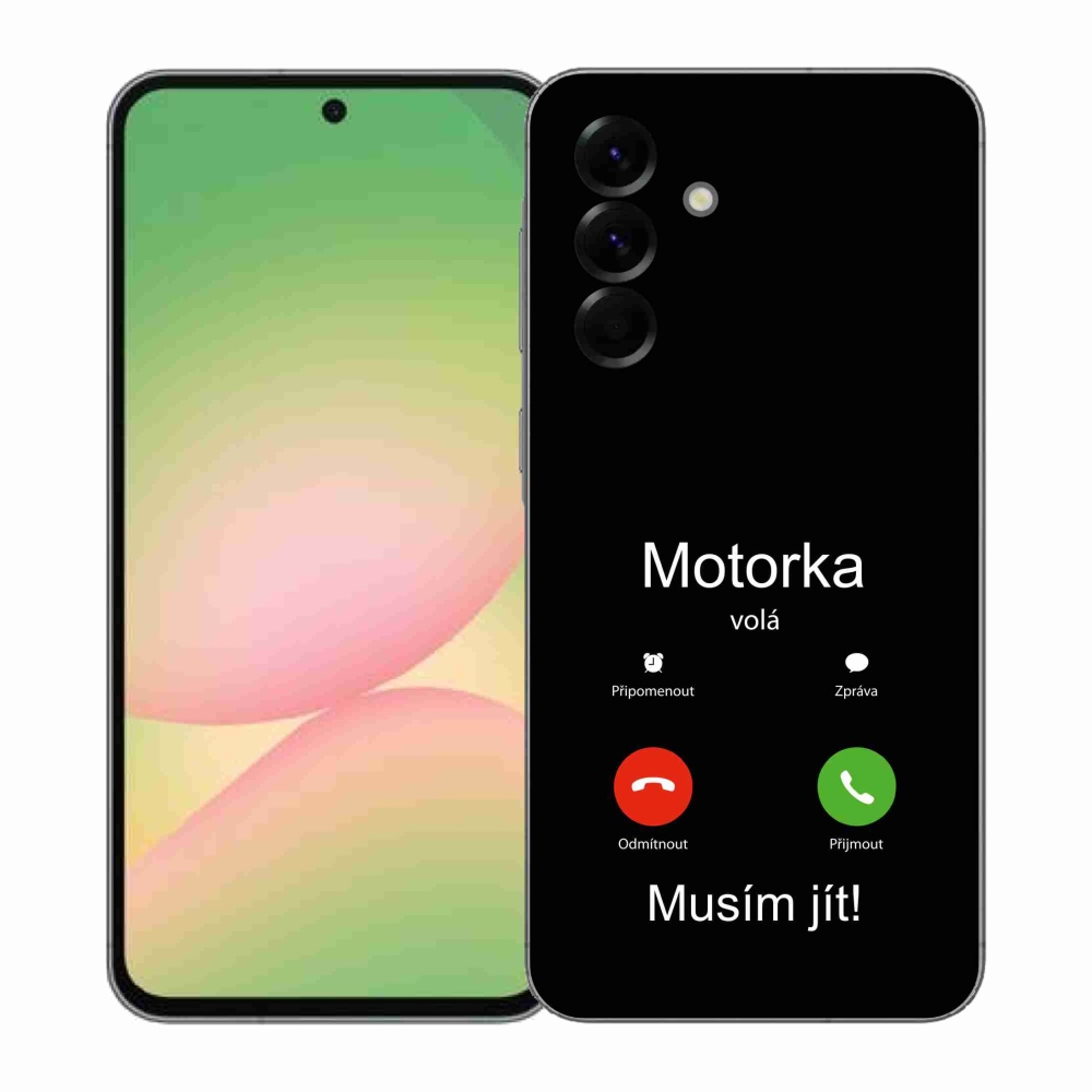 Gélový kryt mmCase na Samsung Galaxy A57 5G - motorka volá čierne pozadie