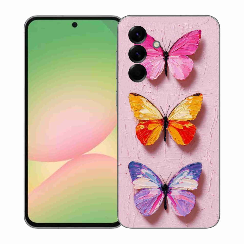 Gélový kryt mmCase na Samsung Galaxy A57 5G - motýlia trojica