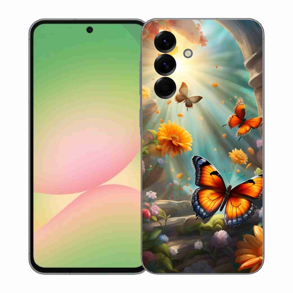 Gélový kryt mmCase na Samsung Galaxy A57 5G - motýlia záhrada 2