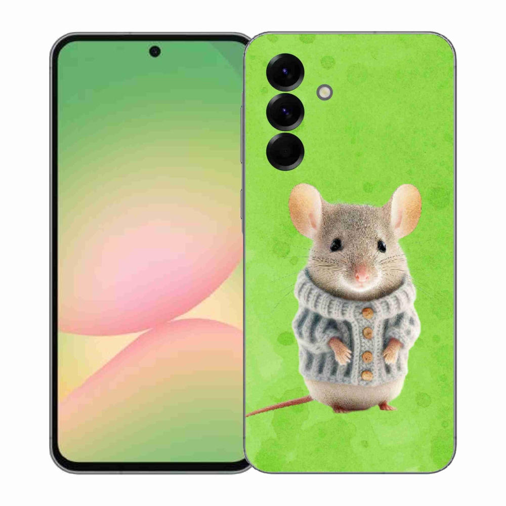 Gélový kryt mmCase na Samsung Galaxy A57 5G - myška vo svetri